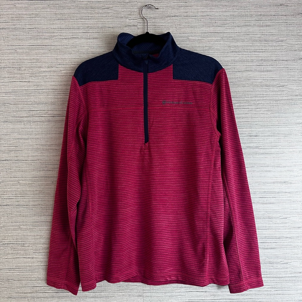 Women’s Vineyard Vines Performance Pullover 1/4 zip sweater Horizontal stripe M
